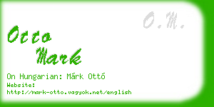 otto mark business card